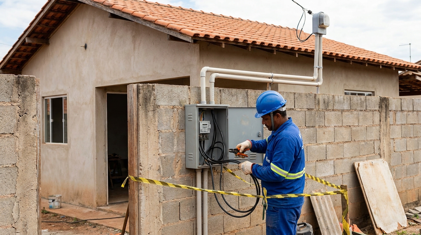 Eletricista instalando padrao de energia em Osasco‑SP