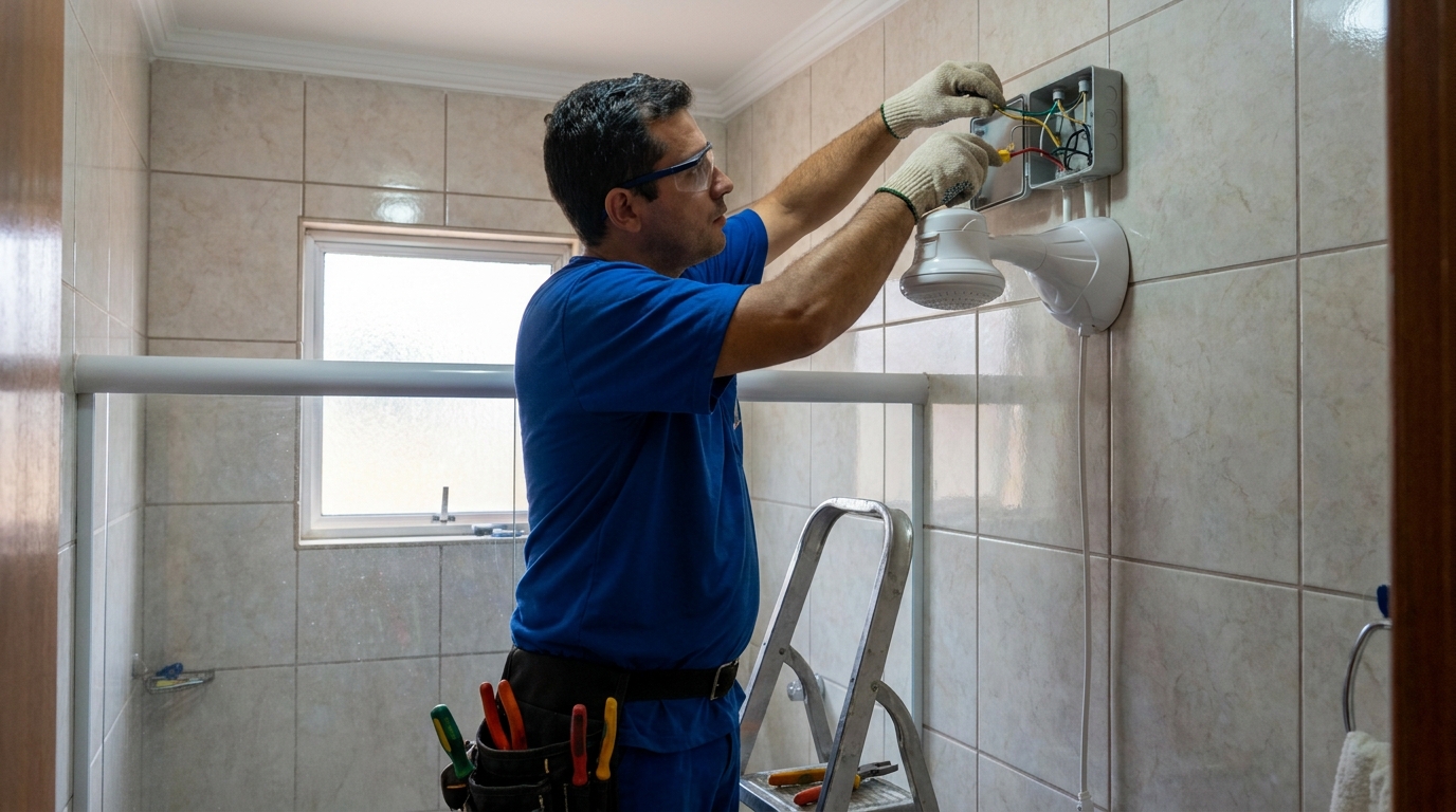 Instalacao de chuveiro eletrico profissional em Osasco‑SP